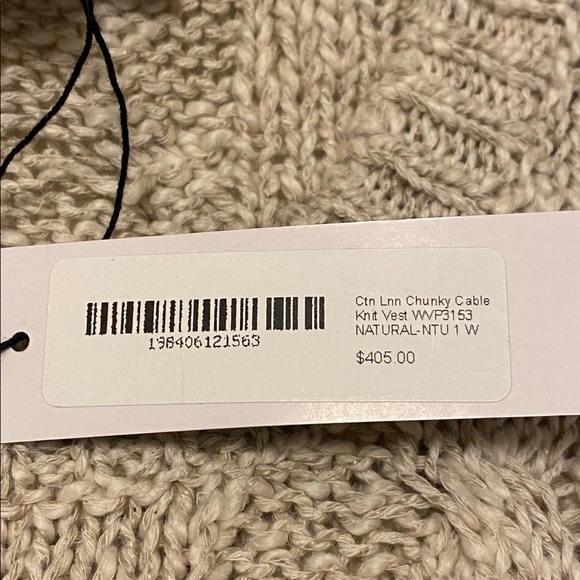 James Perse Linen/Cotton Cable Knit Shell - Picture 4 of 8